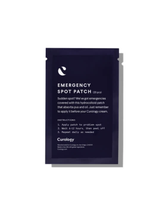 A package of Curology's emergnency spot patches.